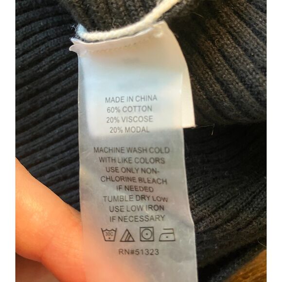 Vince Camuto asymmetrical colorblock long dolman sleeve sweater - Picture 5 of 7